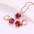 60862-Xuping Simple Design Jewelry Set Fake 18k Gold Jewelry